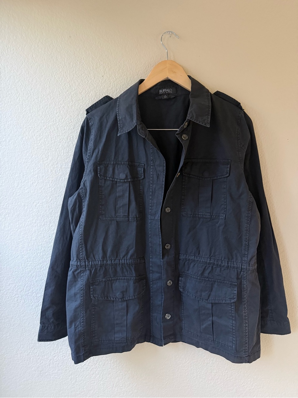 Buffalo David Bitton Black Cotton Safari Utility Jacket Medium - Picture 4 of 10